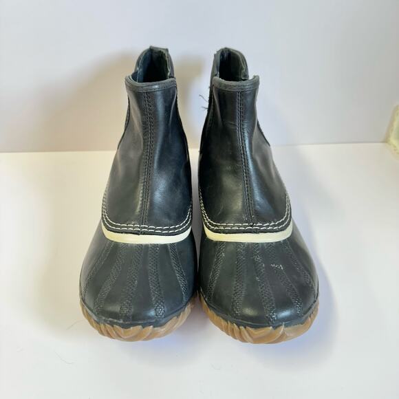 Sorel Out N About black Chelsea rubber rain boots US Size 8.5 Euro 39.5 - Picture 3 of 15